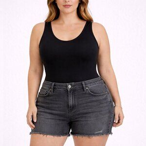 Old Navy Black Denim Shorts Size 14 Like New